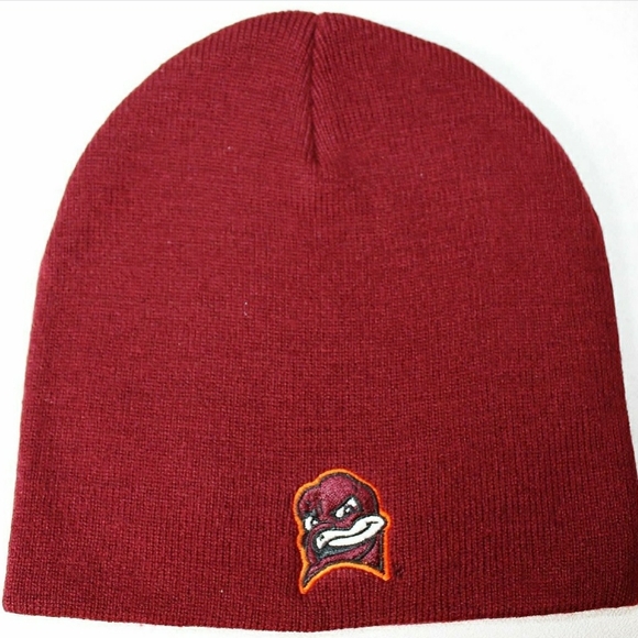 Top of the World Virginia Tech Hokies Maroon Simple Knit Hat without Cuff - Picture 2 of 2